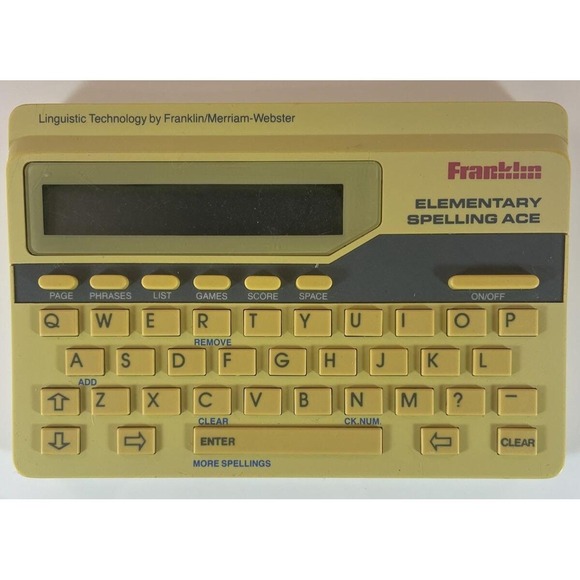 Franklin Other - Vintage Electronic Franklin Elementary Spelling Ace Model ES-90 1989 TESTED